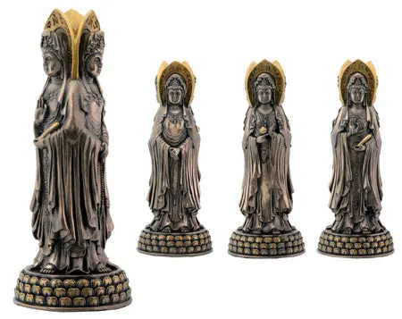 12-Piece Three-Sided Kuan Yin Statue Set 1