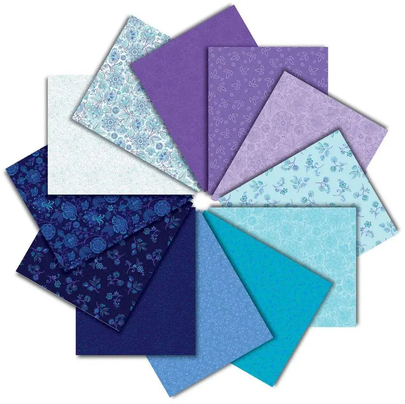 2.5-Inch Fabric Strips – Indigo Garden Assortment 1