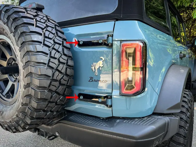 21 Offroad Abs Tailgate Hinge Covers For 2021+ Ford Bronco 1