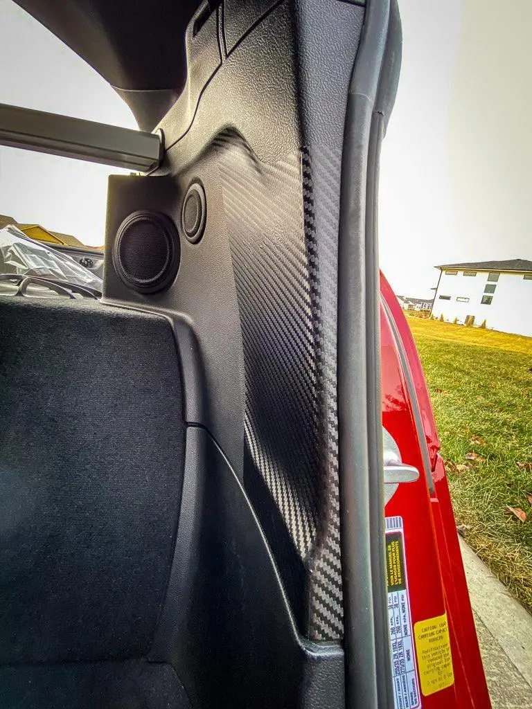 3D Carbon Seatbelt Buckle Scuff Guard For 2020+ Toyota Supra 1