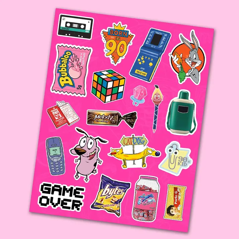 90S Nostalgia Mini Sticker Sheet 1