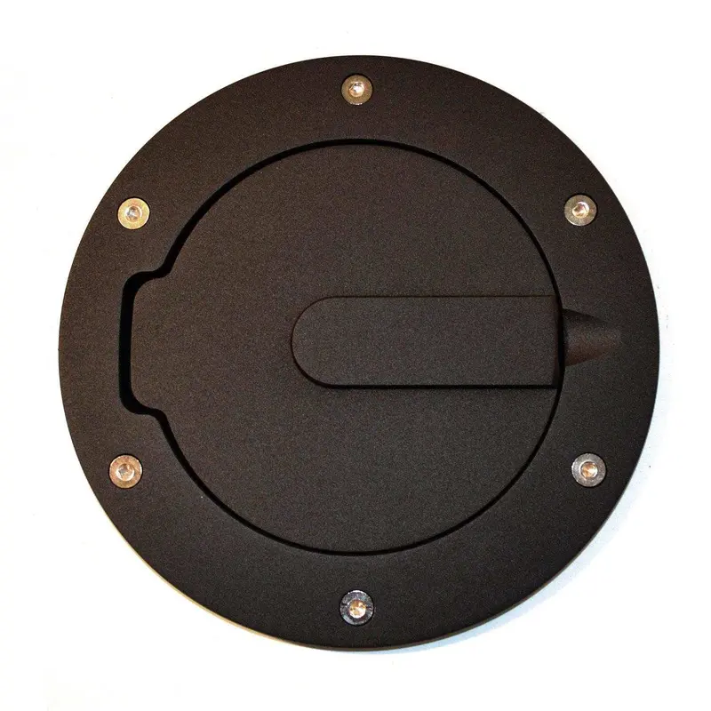 All Sales 6047K Race-Style Billet Fuel Door – Flat Black Ring And Door Assembly 1