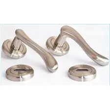 Bari Lever Handle On Rose – Minimalist Door Fitting 1