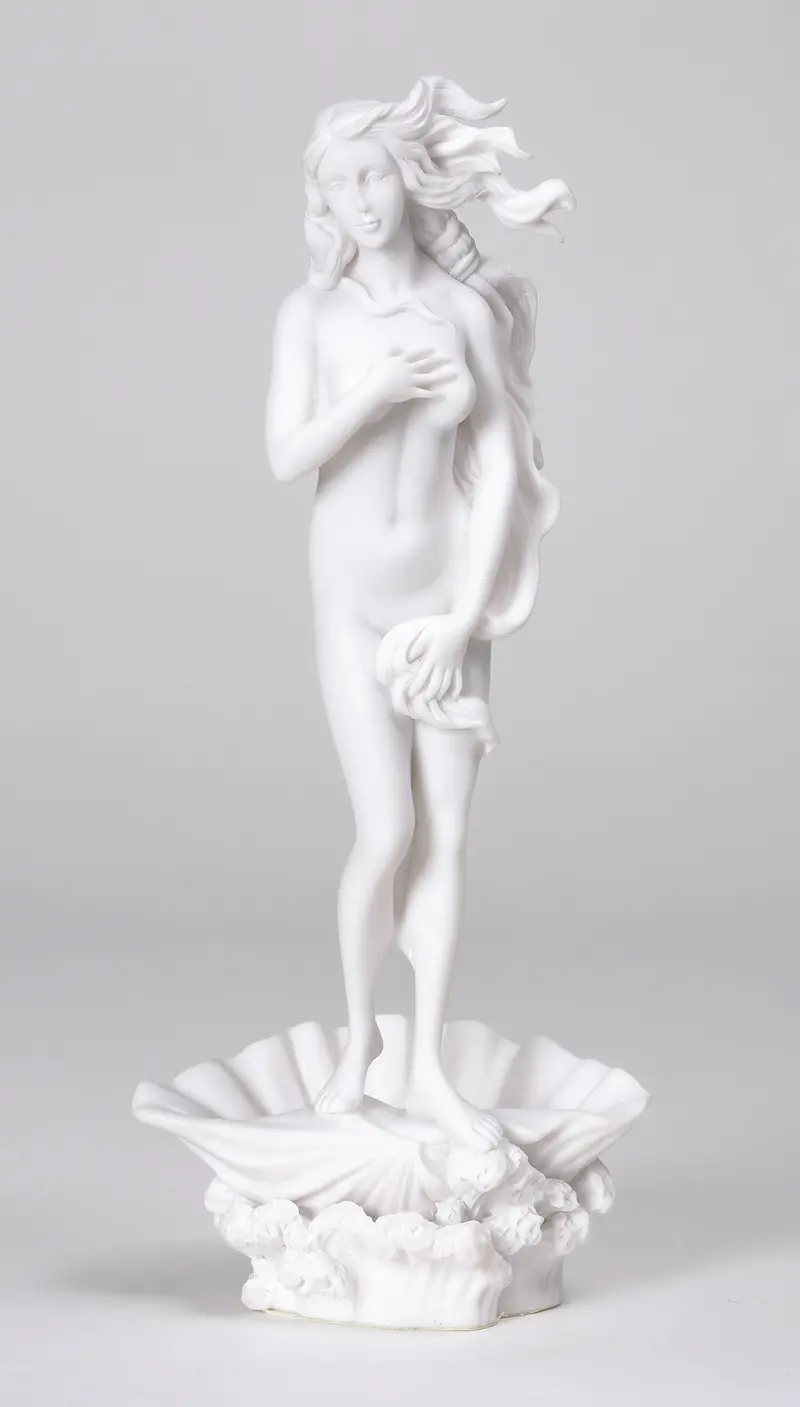 Birth Of Venus Wall Art Figurine – White Ceramic Edition (12-Pack) 1