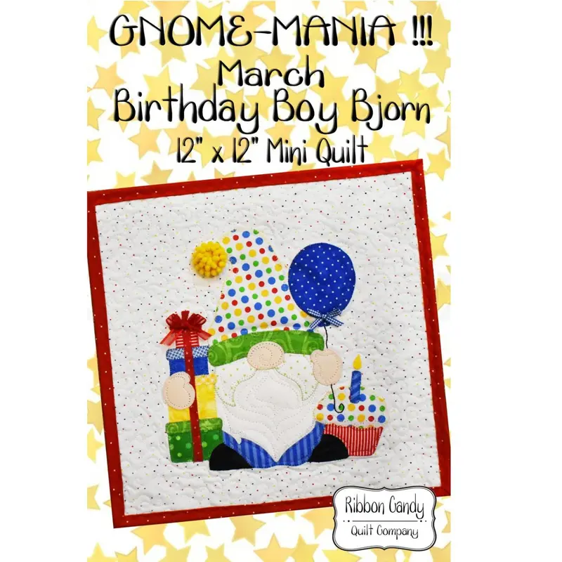 Birthday Boy Bjorn Mini Gnome Quilt Kit 1