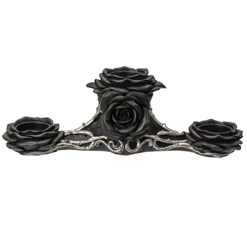 Black Rose Triple Votive Stand – 12-Pack 1