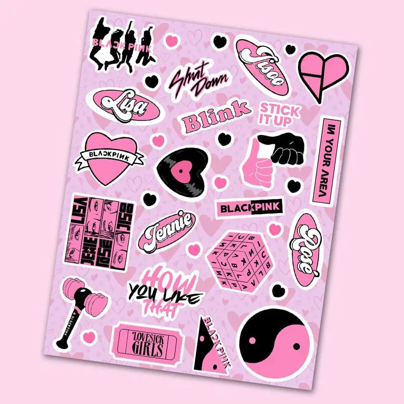 Blackpink K-Pop Mini Sticker Sheet 1