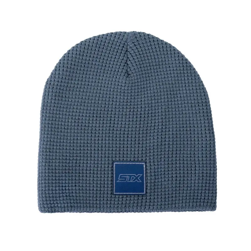 Blue Stx Knit Beanie With Embroidered Logo 1