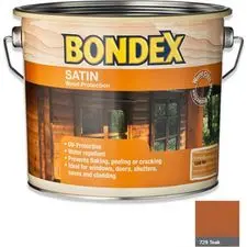Bondex Satin Teak Wood Stain – 2.5 Litre Container 1