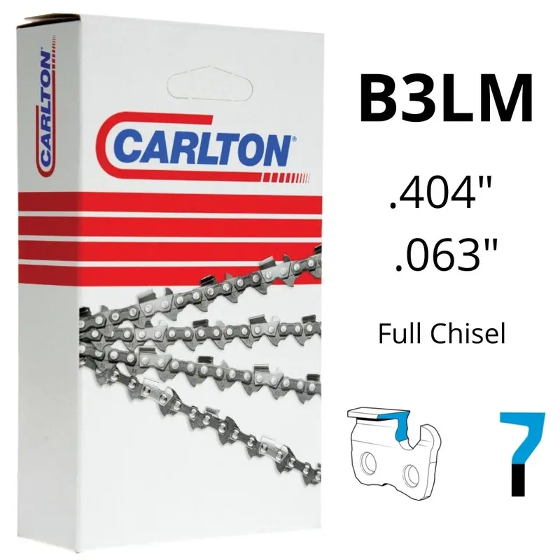 Carlton B3Lm .404" X .063" Full-Chisel Chainsaw Chain 1