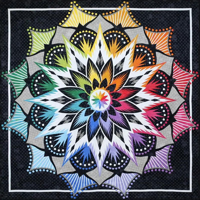 Carnival Flower Grunge Quilt Kit – Retired Design 1