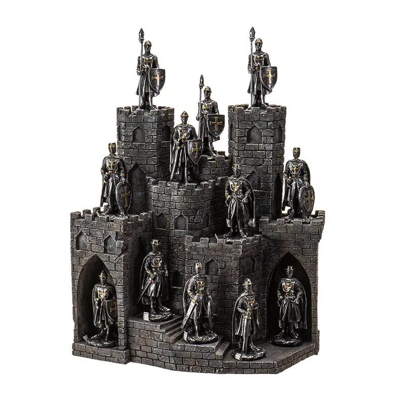 Castle Display Stand With 12 Knight Figures 1