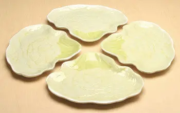 Cauliflower-Themed Dinner Plate Set – 4-Piece Collection 1