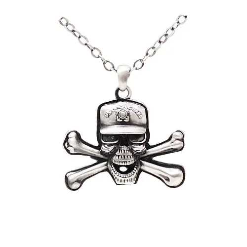 Coast Guard Skull Pendant Necklace – Nautical-Inspired Design, 60Cm Chain 1