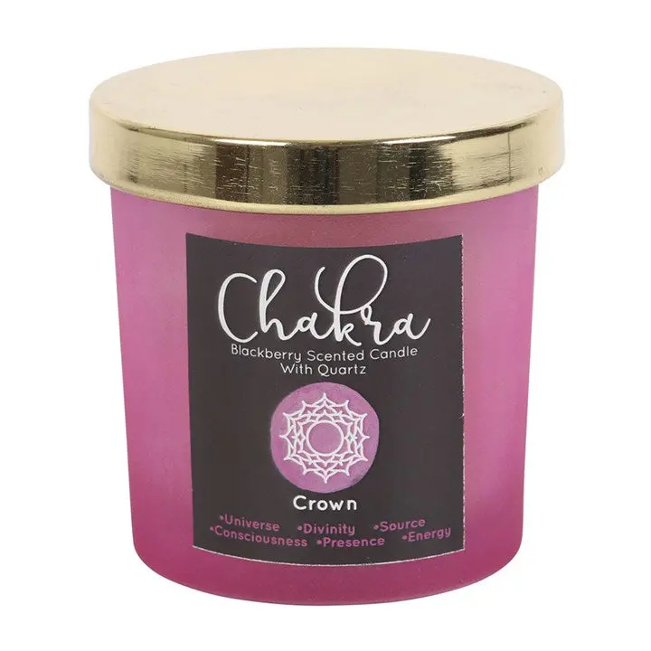Crown Chakra Blackberry Quartz Spiritual Candle – 16 Oz 1