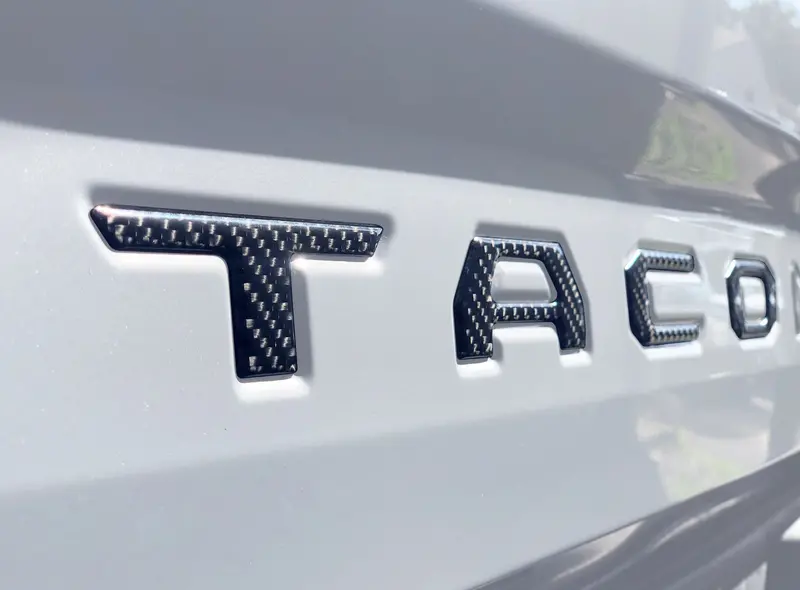 Custom Domed Tailgate Letter Inserts For 2016–2023 Toyota Tacoma 1