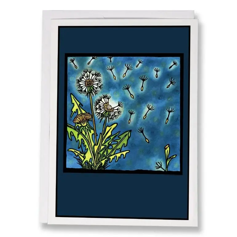 Dandelion Botanical Design Card 1