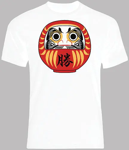 Daruma-Inspired White T-Shirt – Large Size 1