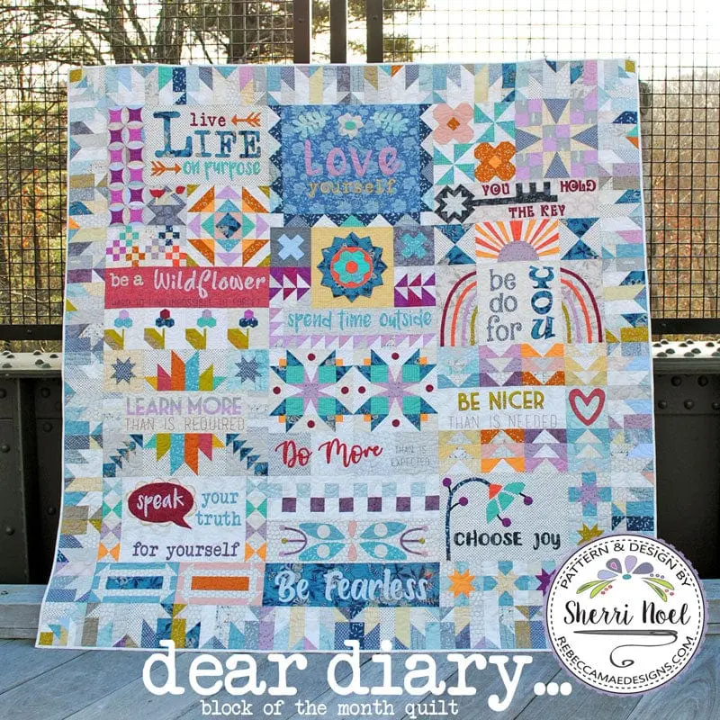 Dear Diary Quilt Kit – Retired Journal-Style Pattern 1