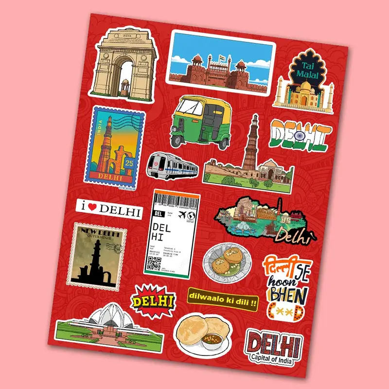 Delhi Local Culture Sticker Collection 1