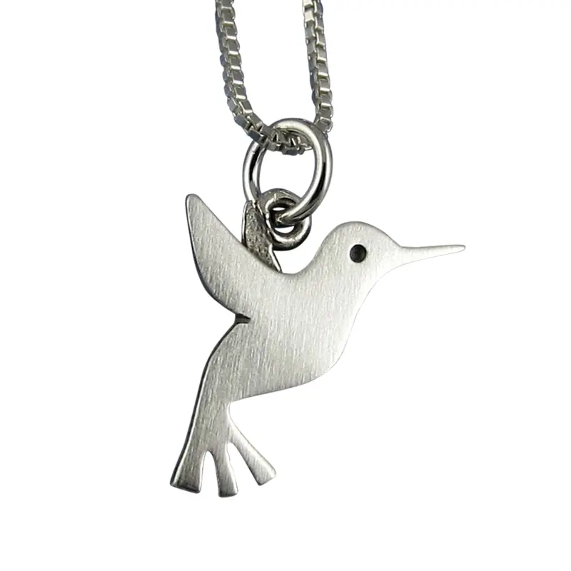 Delicate Hummingbird Charm Pendant 1