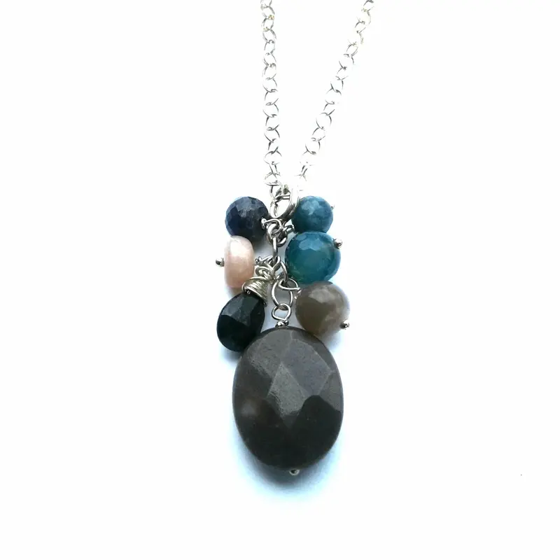 Dk-Color Beaded Pendant 1