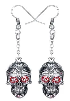 Dod Tattoo Skull Earrings – Edgy Illustrated Jewelry Set (Case Of 30) 1