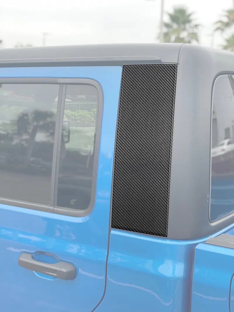 Domed C-Pillar Accent Overlays For 2019–2026 Jeep Gladiator 1