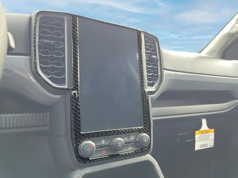 Domed Display Screen & Ac Vent Accent Trim For 2024+ Ford Ranger 1