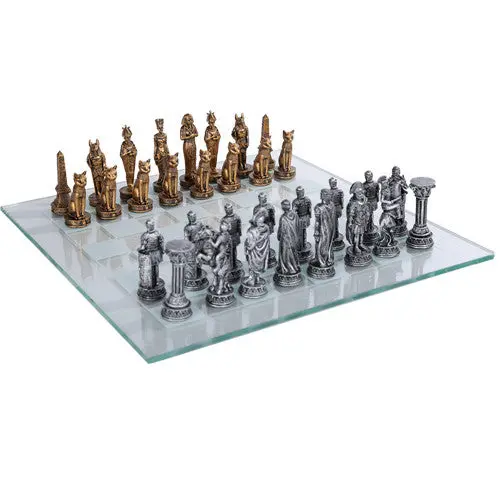 Egyptian Vs. Roman Battle Chess Set – 4-Piece Collection 1