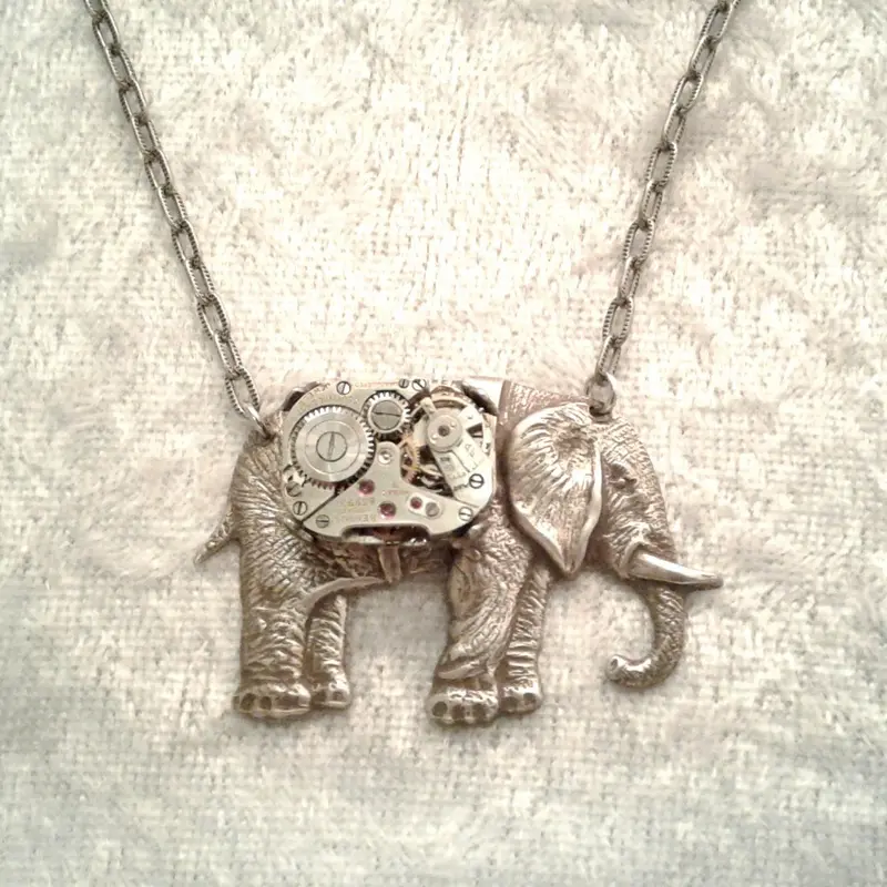 Elephant Motif Statement Pendant 1