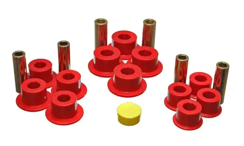 Energy Suspension Rear Leaf Spring Kit For Chevy – Red Polyurethane Bushings 1