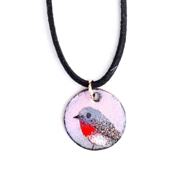 English Robin Charm Pendant 1