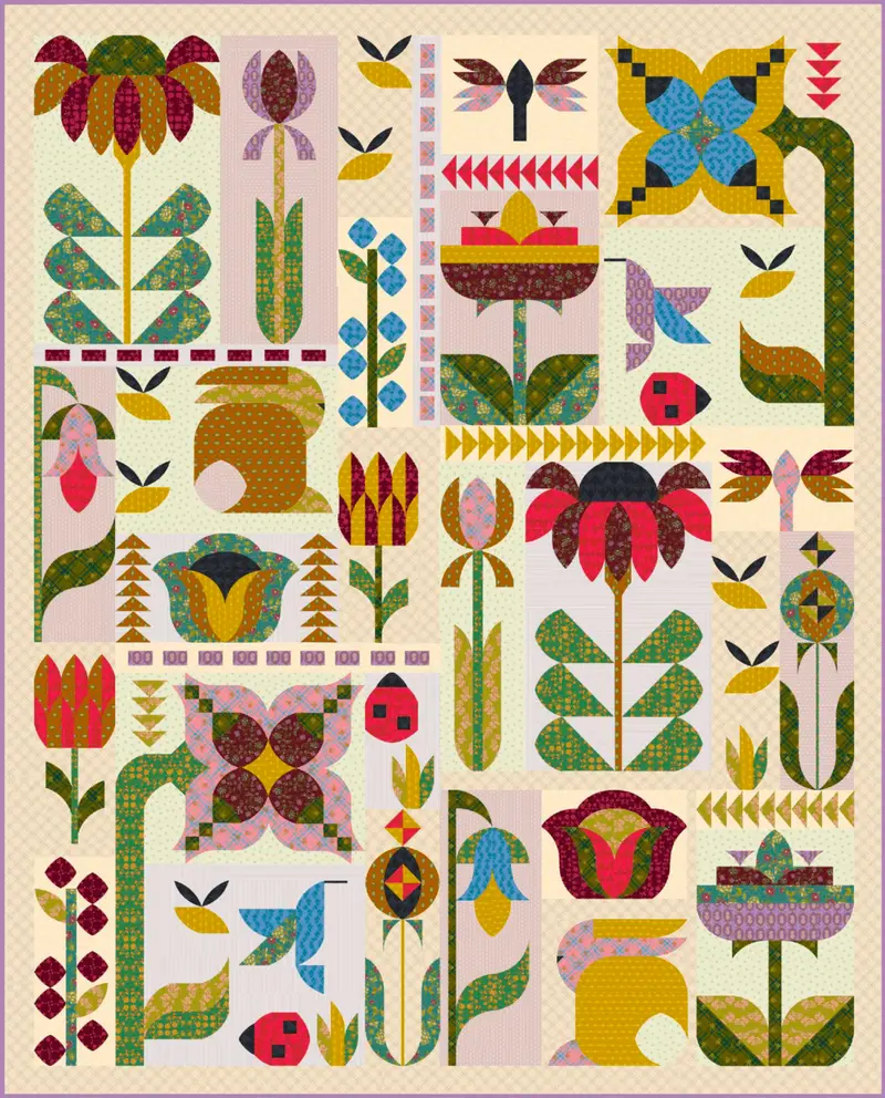 Floral Felicity Patchwork Quilt Kit 1