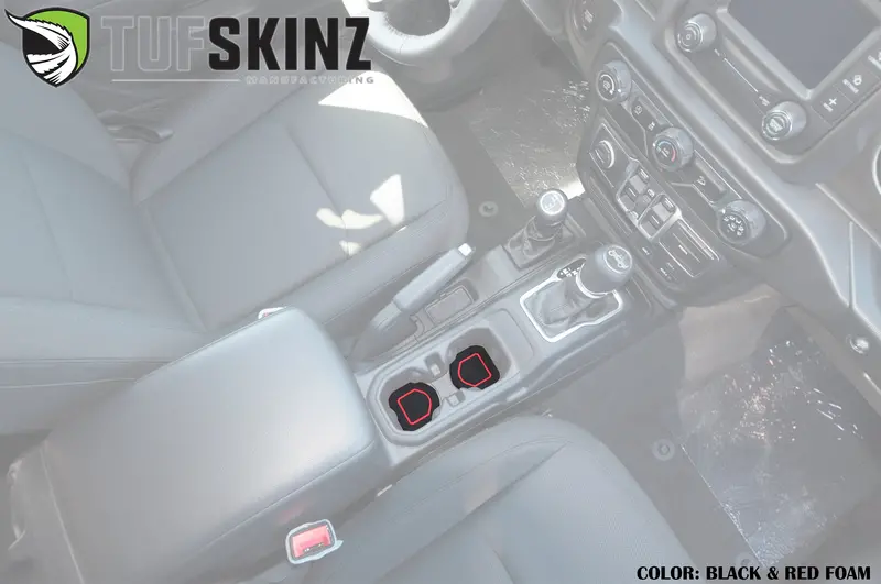 Foam Interior Cupholder Inserts For 2018+ Jeep Wrangler Jl & Gladiator Jt 1