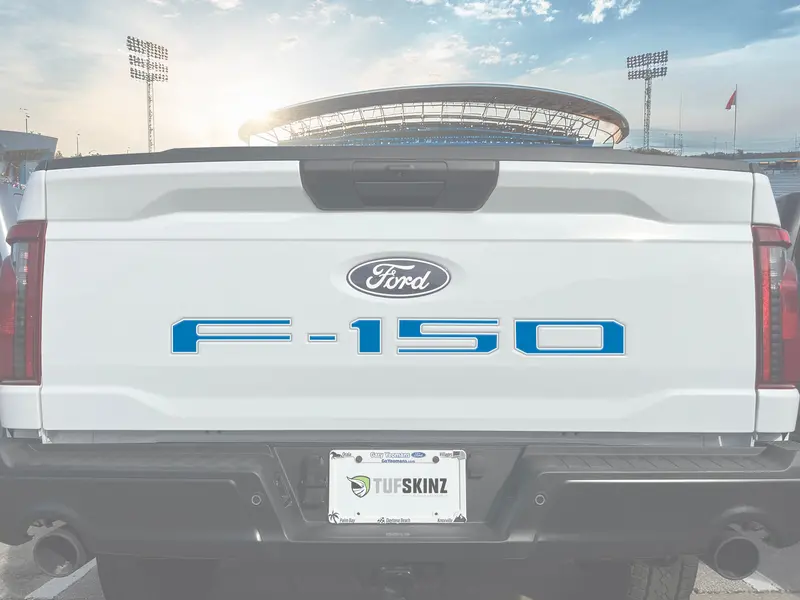 Football-Themed Domed Tailgate Letter Inserts For 2021–2026 Ford F-150 1