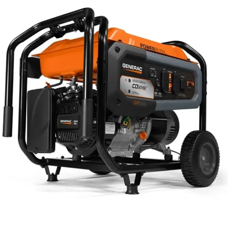 Generac 6500W Portable Generator With Electric Start & Cosense Technology 1