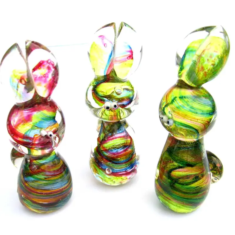 Glass Miniature Rabbit Figurine 3