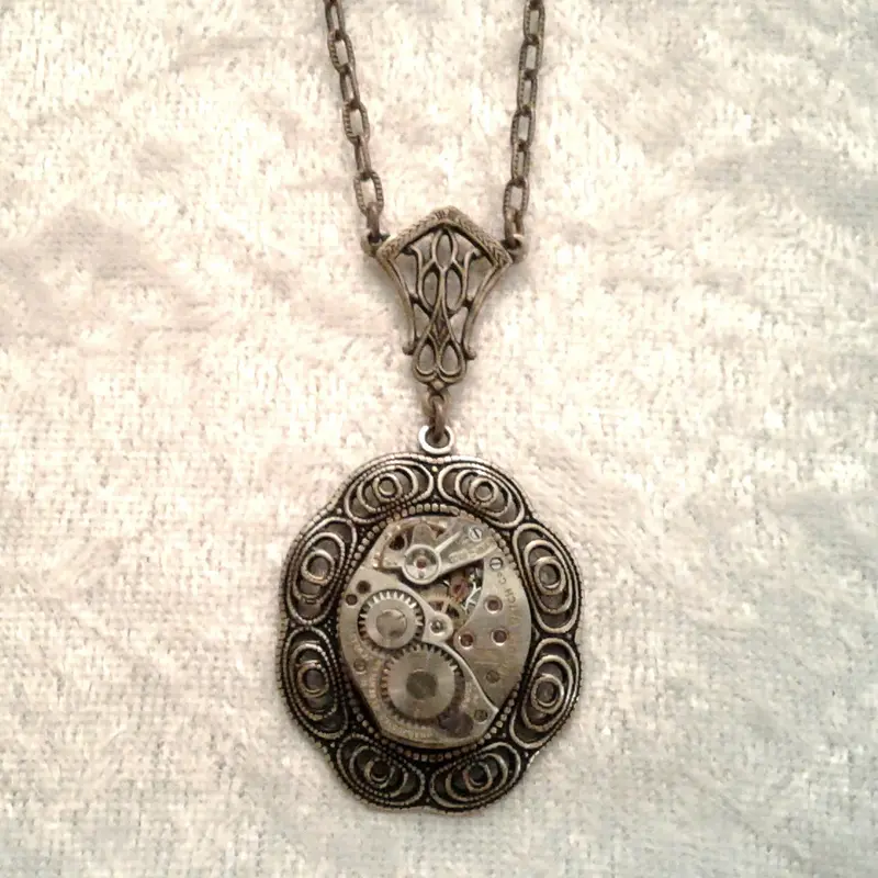 Gothic Lace-Embossed Pendant 1