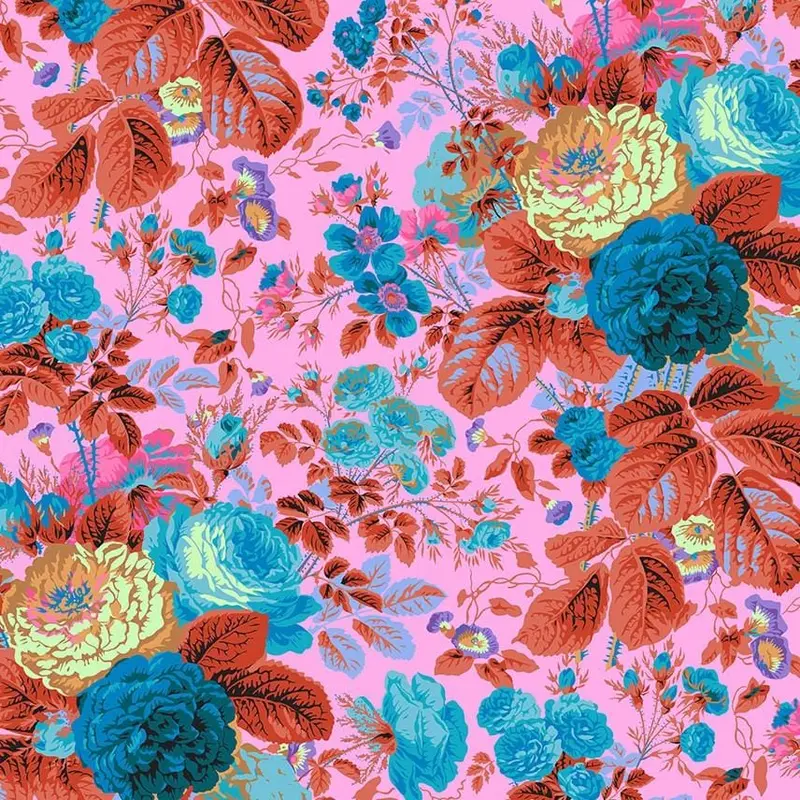 Gradi Floral Lavender Fabric By Kaffe Fassett Collective 1