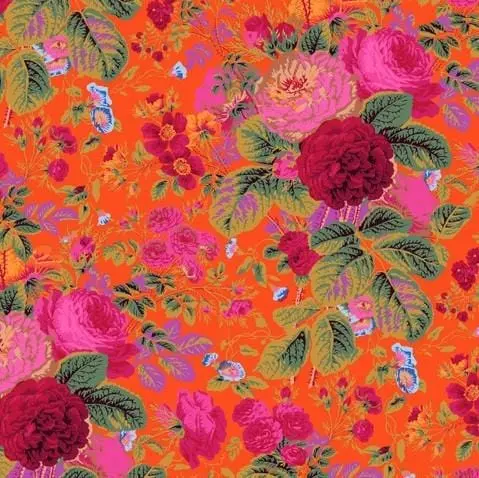 Gradi Floral Tomato Print Fabric – Kaffe Collective 1