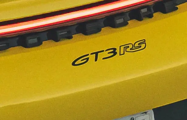 Gt3 Rs–Style Rear Bumper Vinyl Emblem Decal For Porsche 992 Models 1