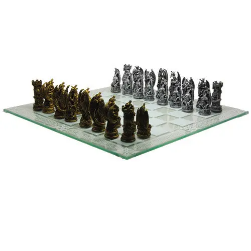 Hand-Carved Dragon Chess Set – 4-Pack 1