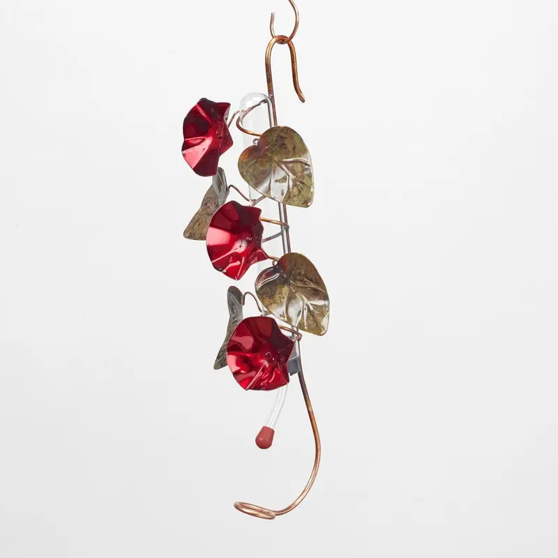 Handcrafted Hummingbird Feeder – Glass And Copper Garden Accessory 1