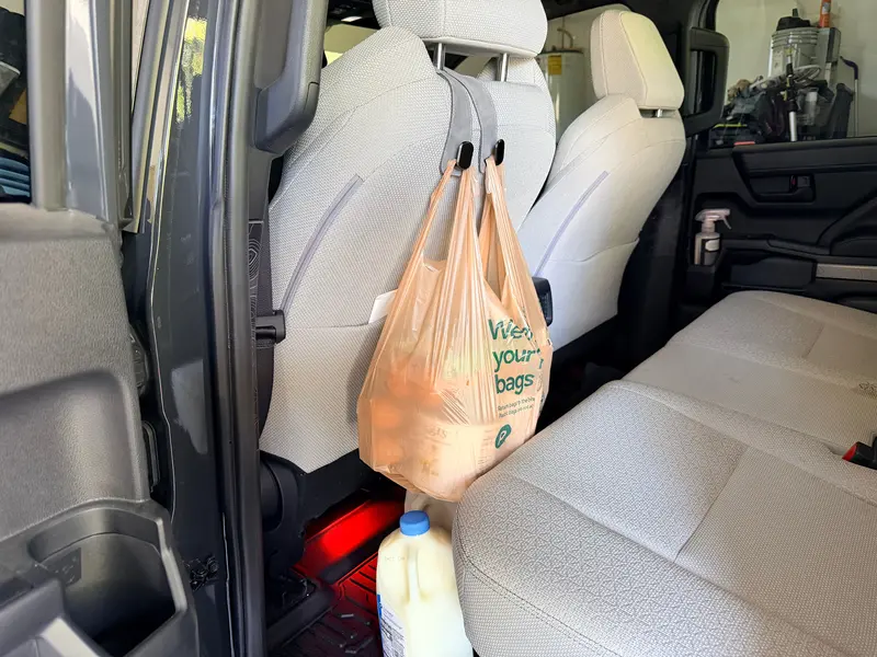 Headrest Hooks For Groceries, Purses & Bags — Compatible With 2024+ 4Runner 1