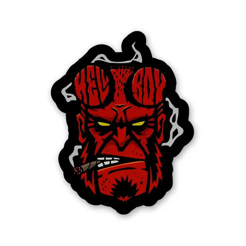 'Hellboy Tribute' Dark Fantasy Character Sticker 1