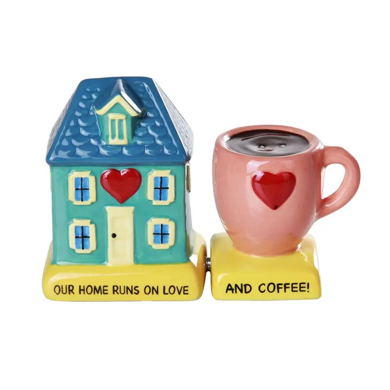 Home & Coffee Motif Salt And Pepper Set – 48-Unit Case (Min. Order: 4) 1