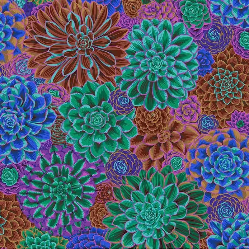 House Leeks Drama Cotton Fabric – Kaffe Collective Design 1