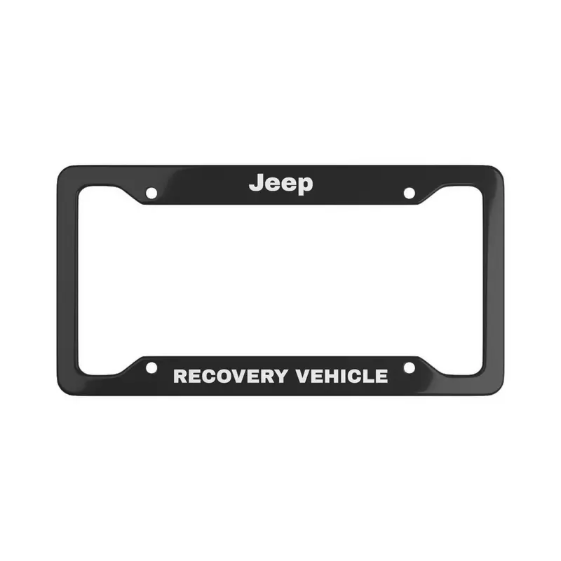 Jeep Recovery Vehicle Black License Plate Frame – Universal Fit 1