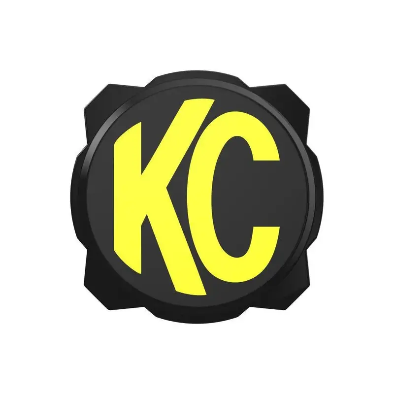 Kc Hilites Pro6 / Titan Light Cover – Black Housing With Yellow Kc Logo 1